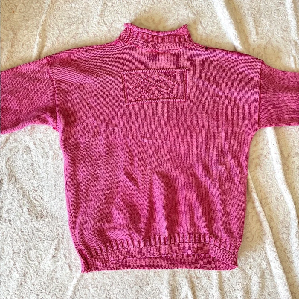 Pink Vintage Turtleneck Knit Sweater - Picture 4 of 6